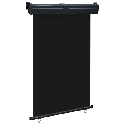 vidaXL Balcony Side Awning 125x250 cm Black