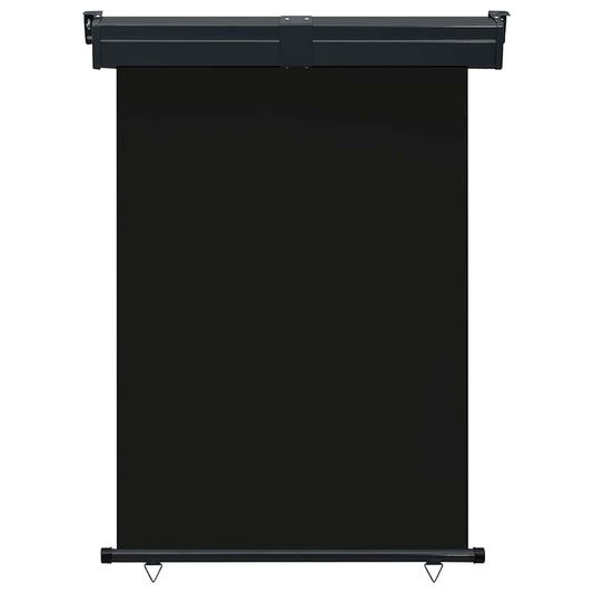 vidaXL Balcony Side Awning 125x250 cm Black