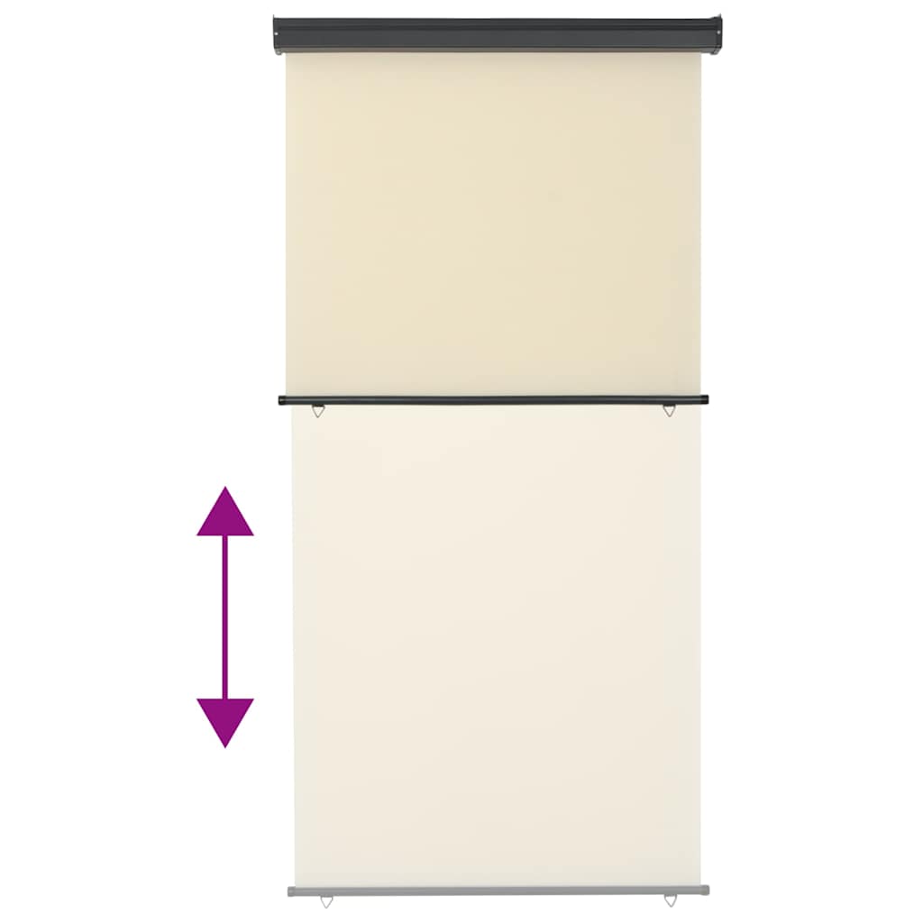 vidaXL Balcony Side Awning 125x250 cm Cream