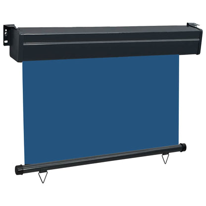 vidaXL Balcony Side Awning | Blue | Steel, aluminium, fabric (100% polyester)