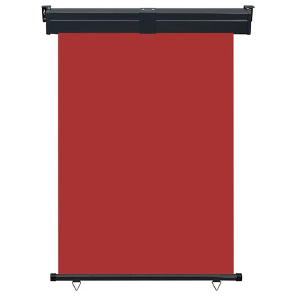 vidaXL Balcony Side Awning | Red | Steel | 125 cm x 250 cm | Retractable