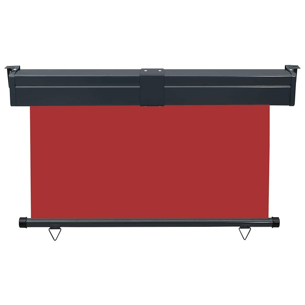 vidaXL Balcony Side Awning | Red | Steel | 125 cm x 250 cm | Retractable