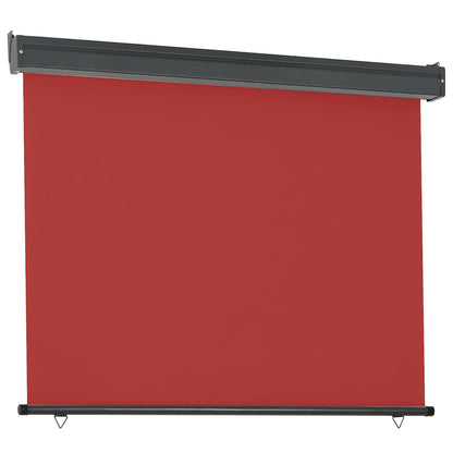vidaXL Balcony Side Awning 125x250 cm Red