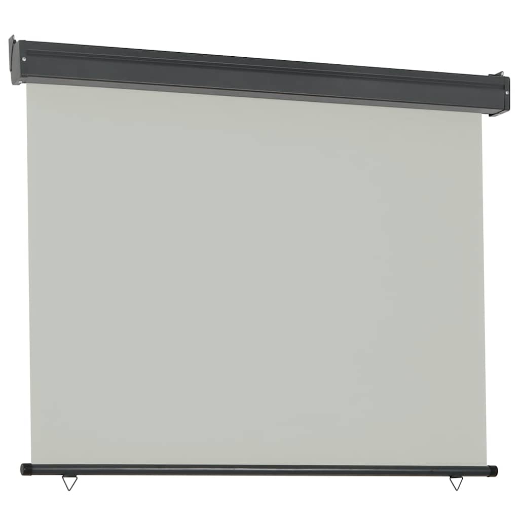 vidaXL Balcony Side Awning | Grey | Steel, aluminium, polyester | Medium
