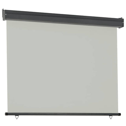 vidaXL Balcony Side Awning | Grey | Steel, aluminium, polyester | Medium