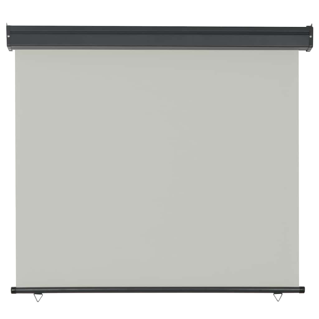 vidaXL Balcony Side Awning | Grey | Steel, aluminium, polyester | Medium