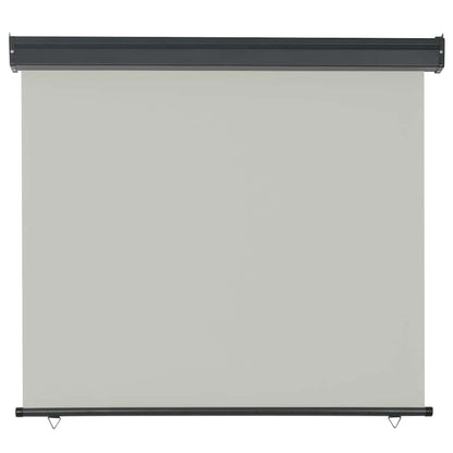 vidaXL Balcony Side Awning | Grey | Steel, aluminium, polyester | Medium