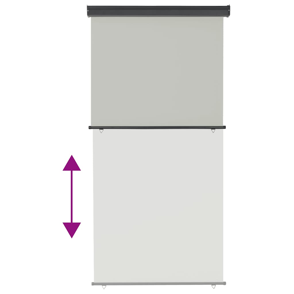 vidaXL Balcony Side Awning | Grey | Steel, aluminium, polyester | Medium
