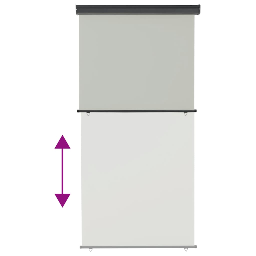 vidaXL Balcony Side Awning 125x250 cm Grey