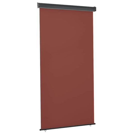 vidaXL Balcony Side Awning | Brown | Polyester, Aluminium, Steel | 125x250 cm