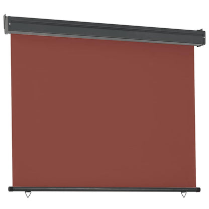 vidaXL Balcony Side Awning | Brown | Polyester, Aluminium, Steel | 125x250 cm