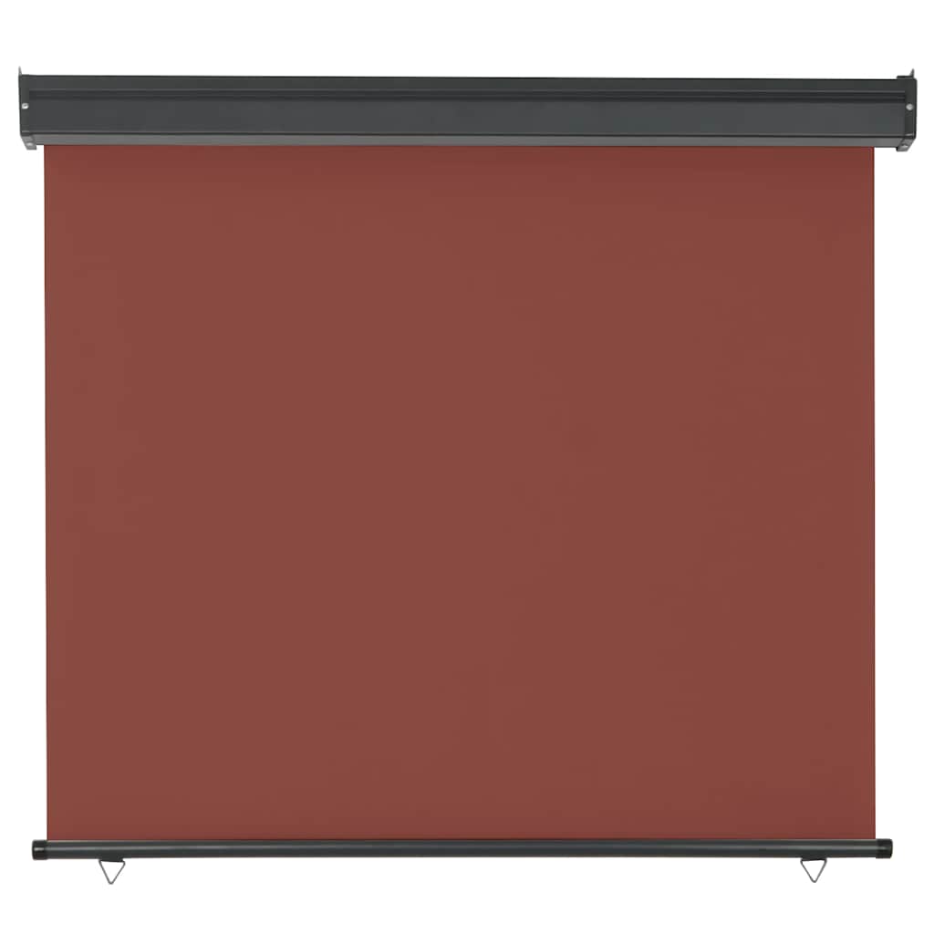 vidaXL Balcony Side Awning | Brown | Polyester, Aluminium, Steel | 125x250 cm