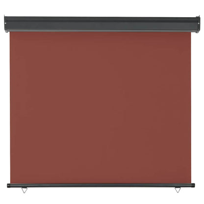 vidaXL Balcony Side Awning | Brown | Polyester, Aluminium, Steel | 125x250 cm