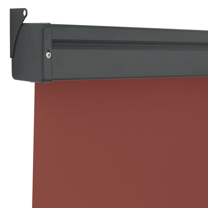 vidaXL Balcony Side Awning | Brown | Polyester, Aluminium, Steel | 125x250 cm