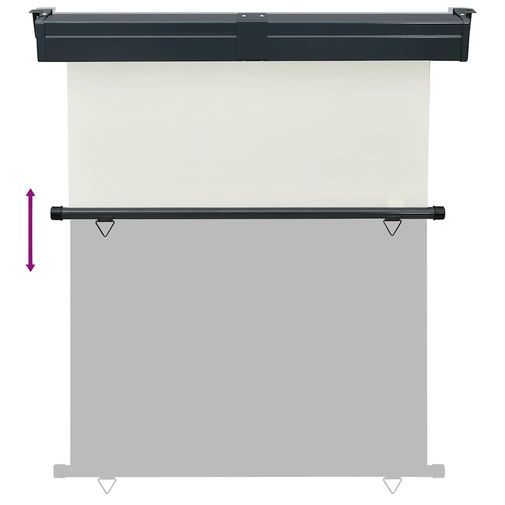 vidaXL Balcony Side Awning 145x250 cm Cream