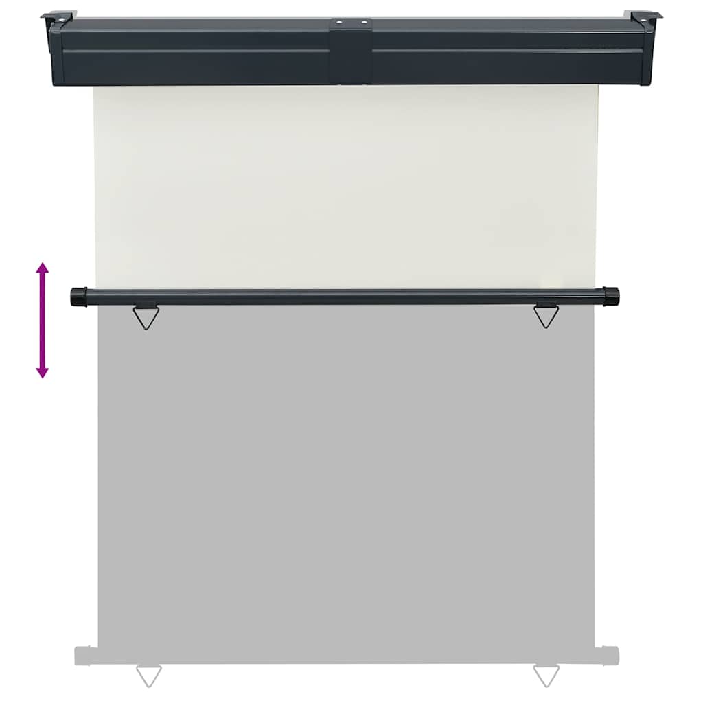 48425 vidaXL Balcony Side Awning 145x250 cm Cream