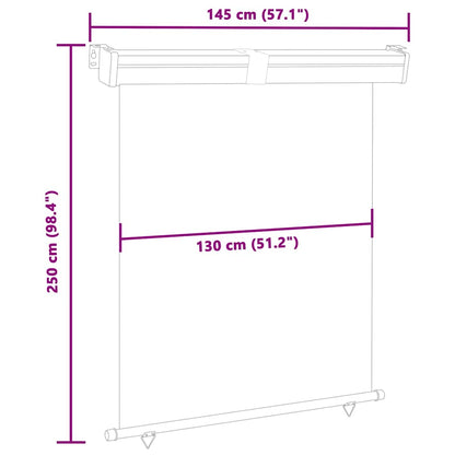 48426 vidaXL Balcony Side Awning 145x250 cm Blue