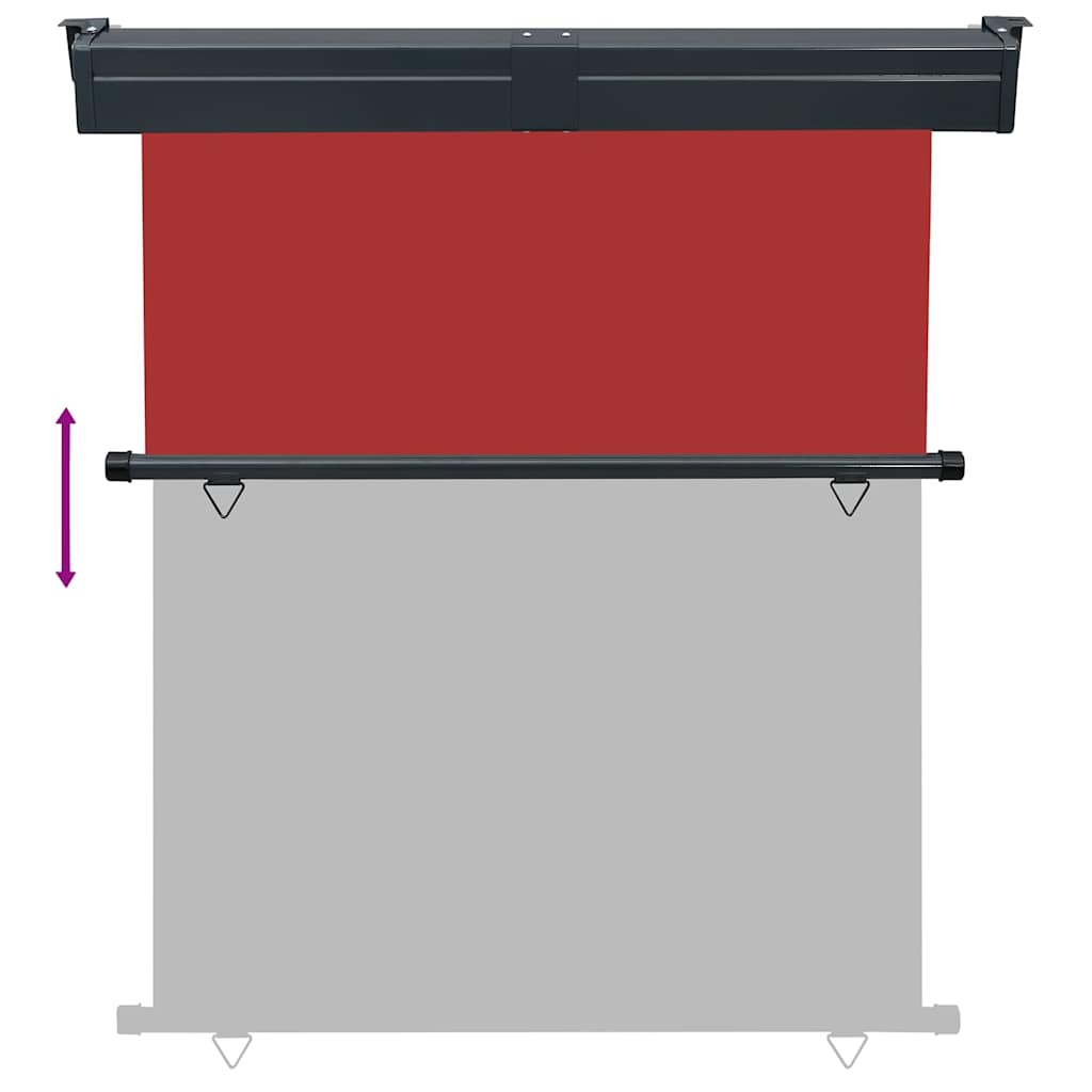 48427 vidaXL Balcony Side Awning 145x250 cm Red