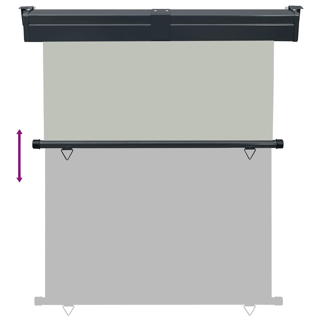 vidaXL Balcony Side Awning 145x250 cm Grey