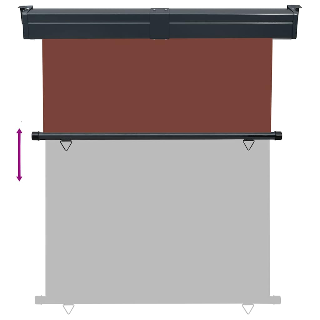 vidaXL Balcony Side Awning 145x250 cm Brown