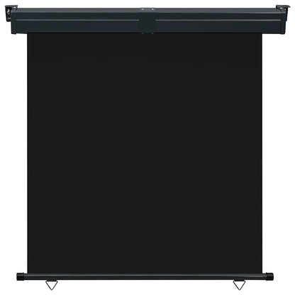 vidaXL Balcony Side Awning | Black | Steel, aluminium, 100% polyester fabric