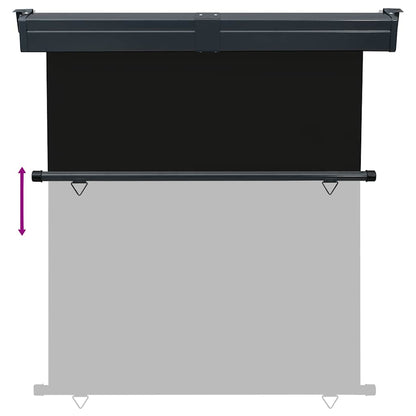 vidaXL Balcony Side Awning | Black | Steel, aluminium, 100% polyester fabric