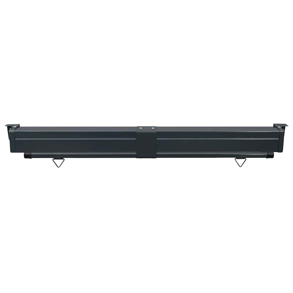 vidaXL Balcony Side Awning | Black | Steel, aluminium, 100% polyester fabric