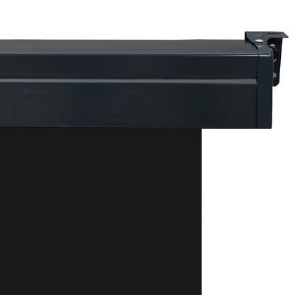 vidaXL Balcony Side Awning | Black | Steel, aluminium, 100% polyester fabric