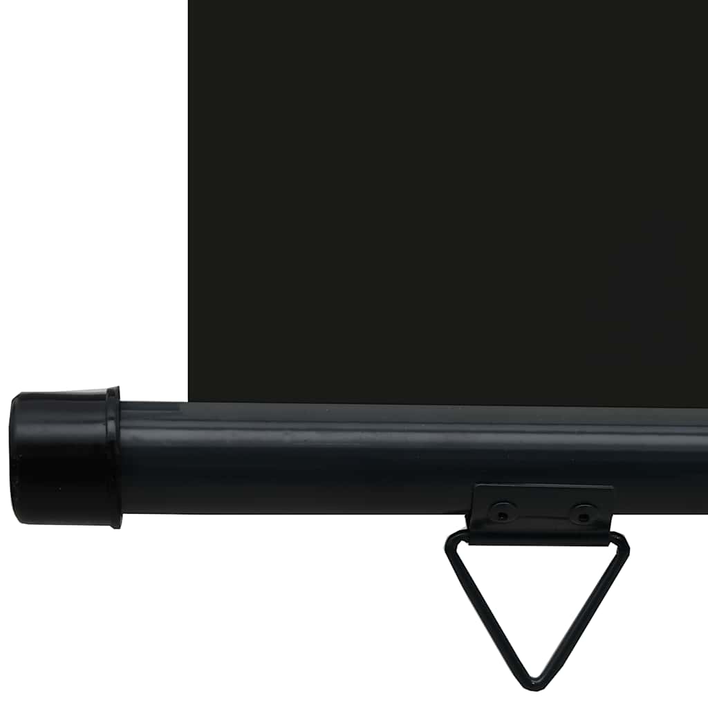 vidaXL Balcony Side Awning | Black | Steel, aluminium, 100% polyester fabric
