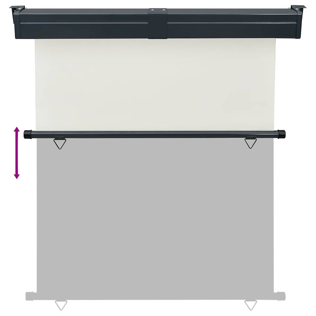 vidaXL Balcony Side Awning 165x250 cm Cream