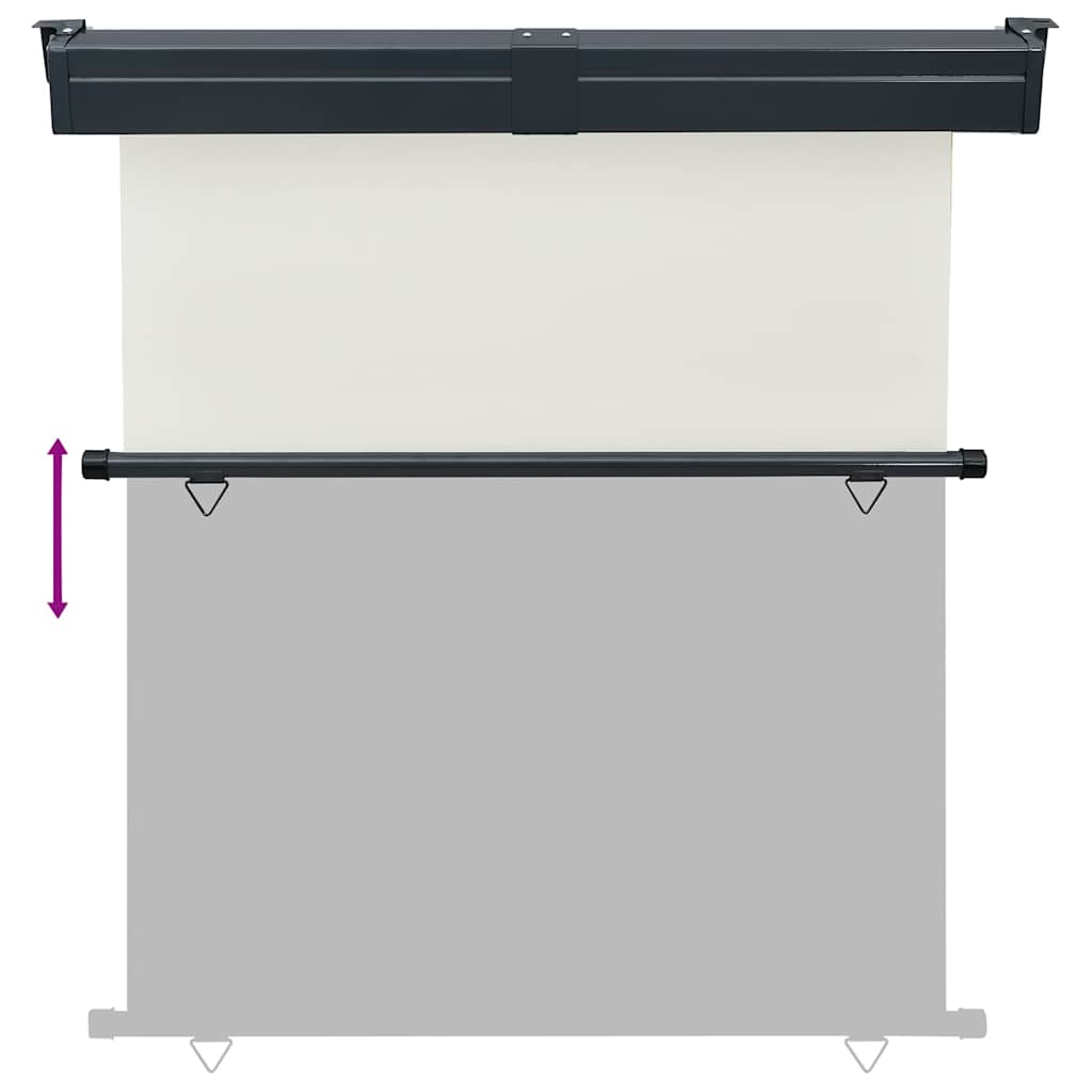 48431 vidaXL Balcony Side Awning 165x250 cm Cream