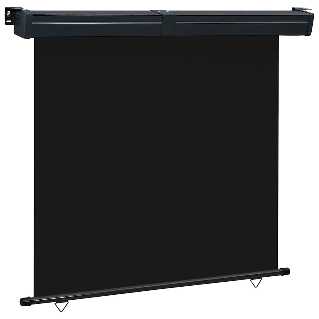 vidaXL Balcony Side Awning | Black | Steel, aluminium, polyester | 175x250 cm