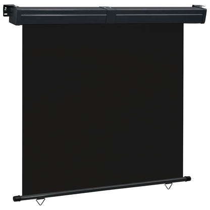 vidaXL Balcony Side Awning | Black | Steel, aluminium, polyester | 175x250 cm