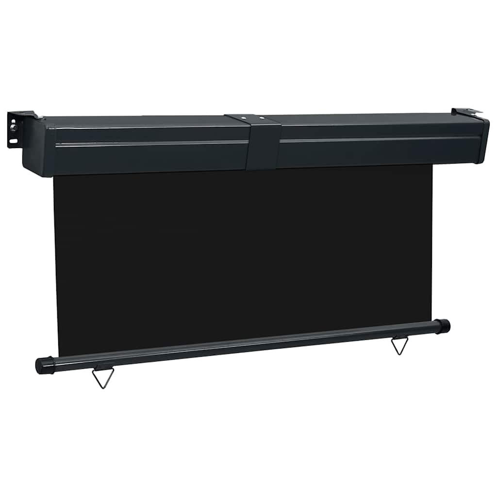 vidaXL Balcony Side Awning | Black | Steel, aluminium, polyester | 175x250 cm