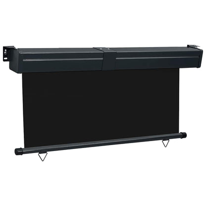 vidaXL Balcony Side Awning | Black | Steel, aluminium, polyester | 175x250 cm