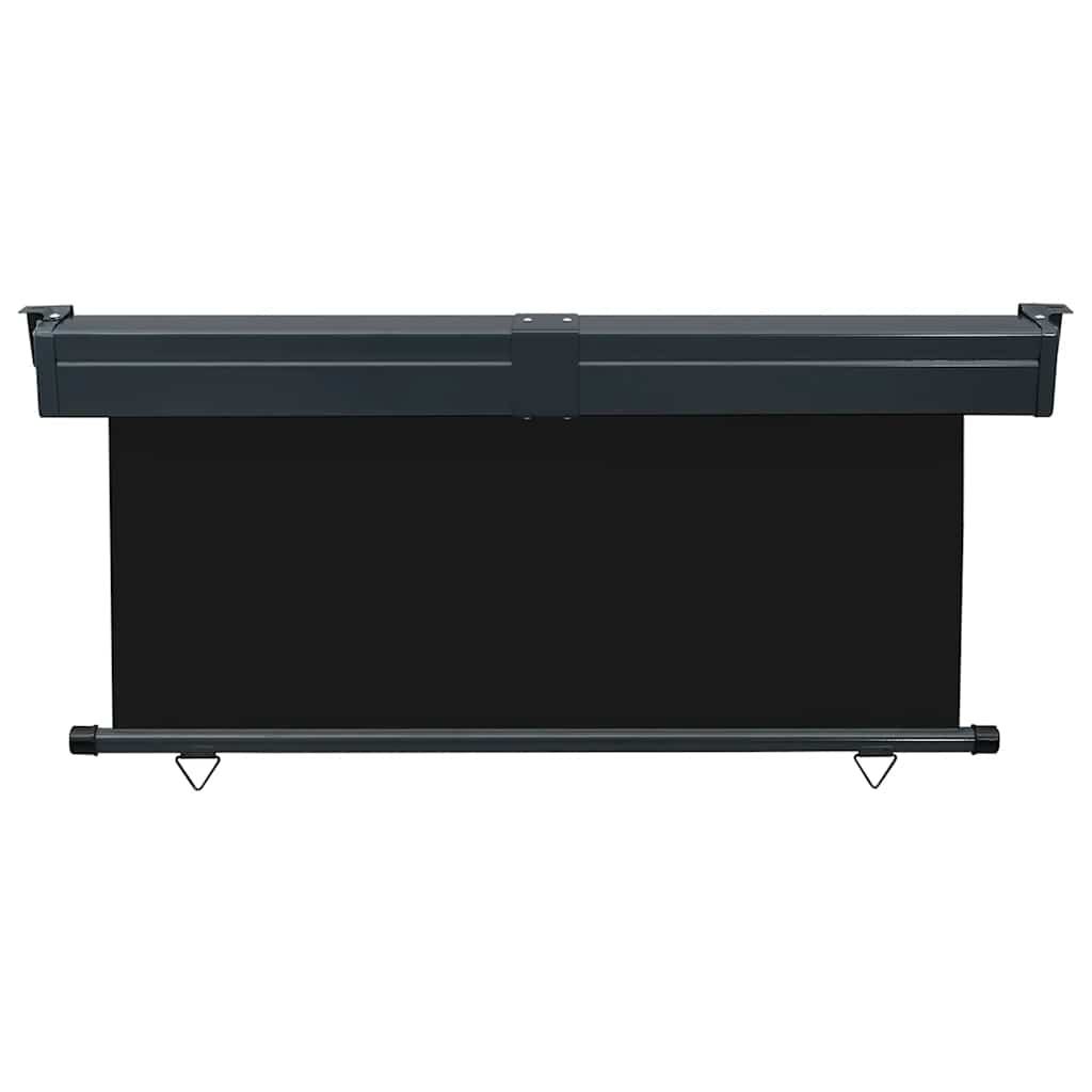 vidaXL Balcony Side Awning | Black | Steel, aluminium, polyester | 175x250 cm
