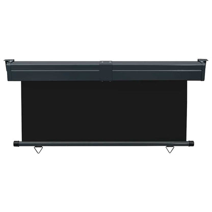 vidaXL Balcony Side Awning | Black | Steel, aluminium, polyester | 175x250 cm