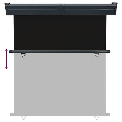 vidaXL Balcony Side Awning | Black | Steel, aluminium, polyester | 175x250 cm