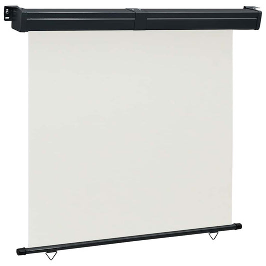 vidaXL Balcony Side Awning | Cream | Polyester, Aluminium, Steel | 175 x 250 cm