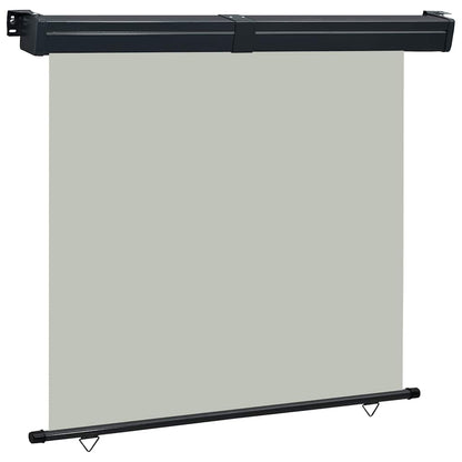 vidaXL Balcony Side Awning | Grey | Steel | 175x250 cm | Retractable