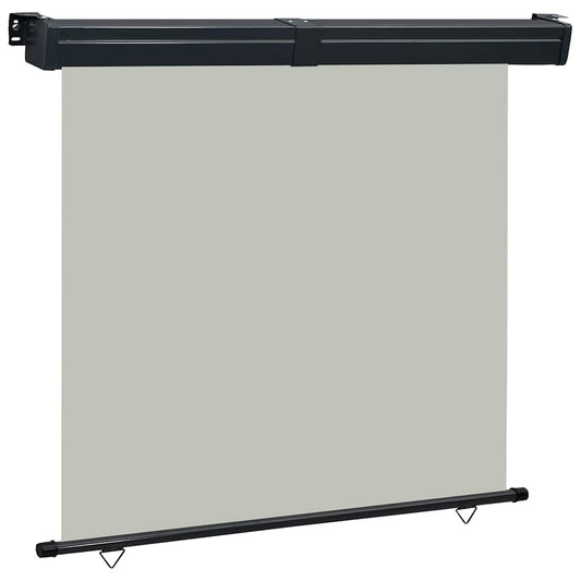 vidaXL Balcony Side Awning | Grey | Steel | 175x250 cm | Retractable