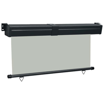 vidaXL Balcony Side Awning | Grey | Steel | 175x250 cm | Retractable