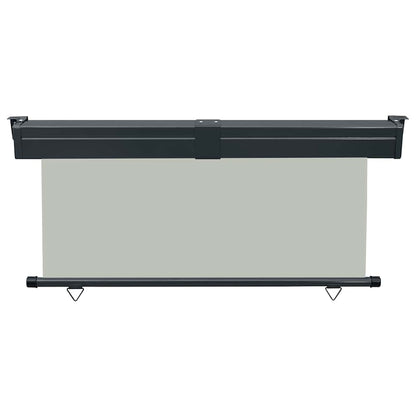 vidaXL Balcony Side Awning | Grey | Steel | 175x250 cm | Retractable
