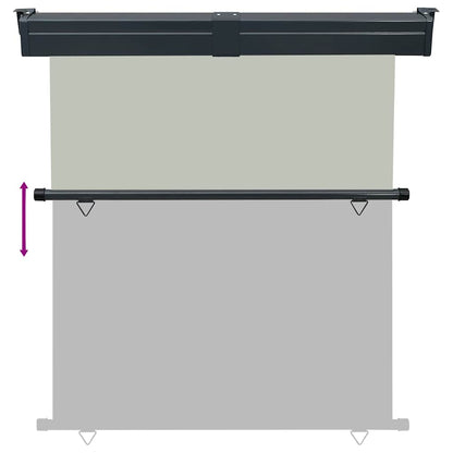 vidaXL Balcony Side Awning | Grey | Steel | 175x250 cm | Retractable