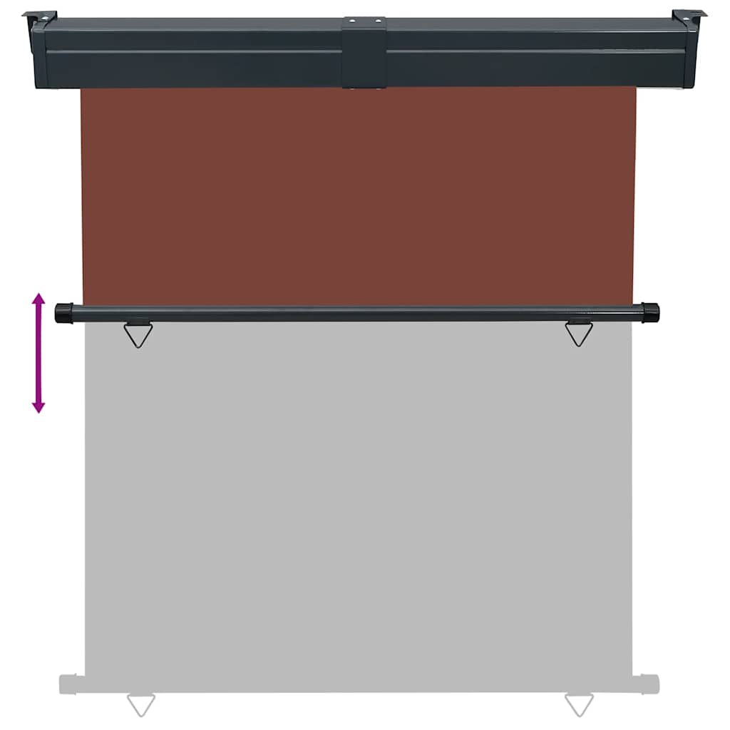 vidaXL Balcony Side Awning 175x250 cm Brown