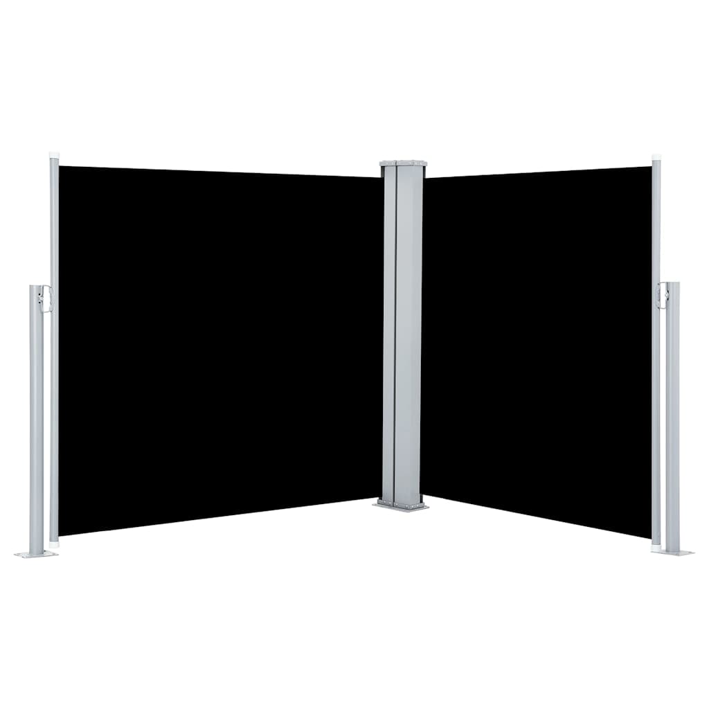 vidaXL Side Awning | Black | Polyester with PU coating | 100x600 cm