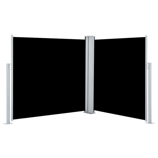 vidaXL Side Awning | Black | Polyester with PU coating | 100x600 cm
