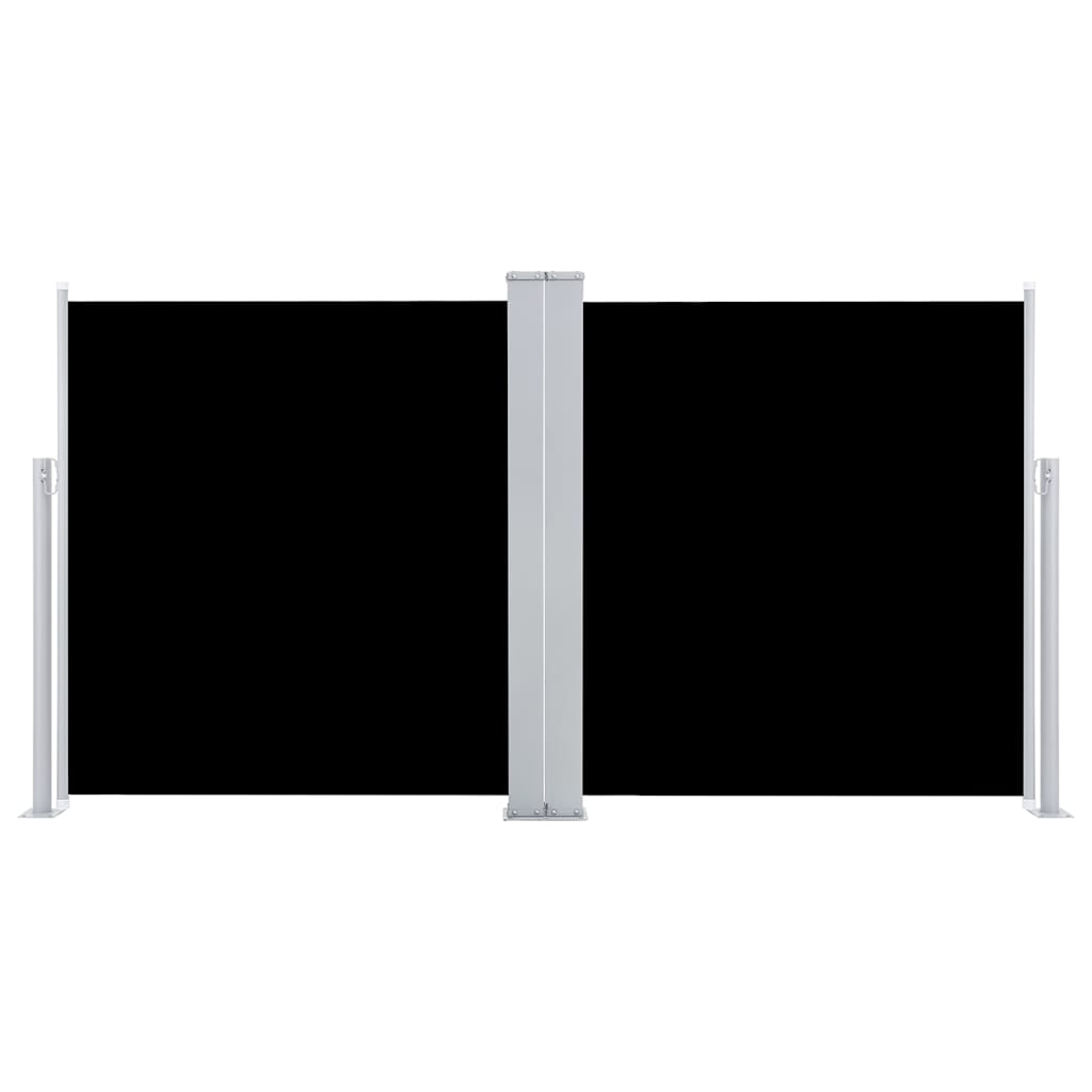 vidaXL Side Awning | Black | Polyester with PU coating | 100x600 cm