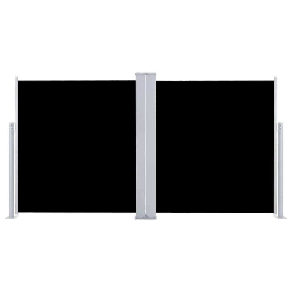vidaXL Side Awning | Black | Polyester with PU coating | 100x600 cm