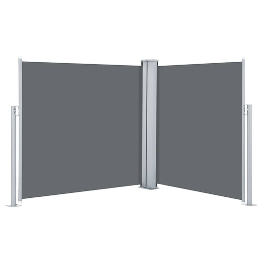 vidaXL Side Awning | Anthracite | Polyester with PU coating | 100 x 600 cm